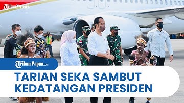 Kedatangan Presiden di Kabupaten Mimika Disambut Tarian Seka: Ungkapan Terima kasih dan Rasa Syukur
