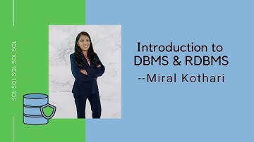 SQL Tutorial - 1 - Introduction to DBMS and RDBMS