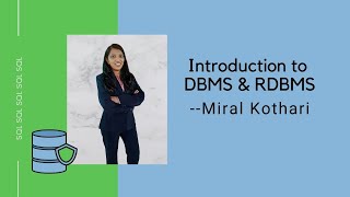 SQL Tutorial - 1 - Introduction to DBMS and RDBMS