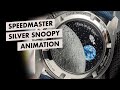 Animation of the Omega Speedmaster Silver Snoopy Award 50th Anniversary