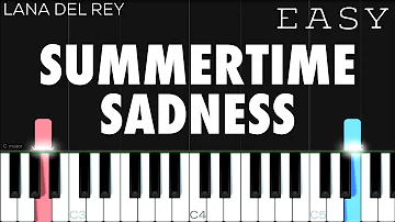 Lana Del Rey - Summertime Sadness | EASY Piano Tutorial