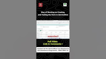 Way of Working on Creating and Testing the Form in ServiceNow