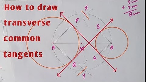 How to draw transverse common tangents ?