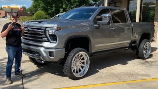 DESTROYED his DREAM TRUCK! 2024 Chevy on 5” BDS and 26s!