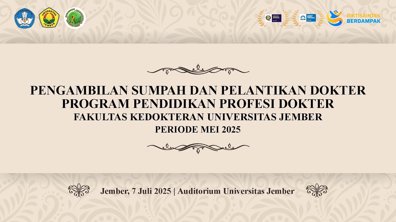 PENGAMBILAN SUMPAH DAN PELANTIKAN DOKTER PERIODE MEI 2023