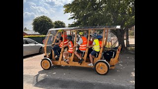 Truc qui Marche - Un vélo-bus en bois assure le ramassage scolaire