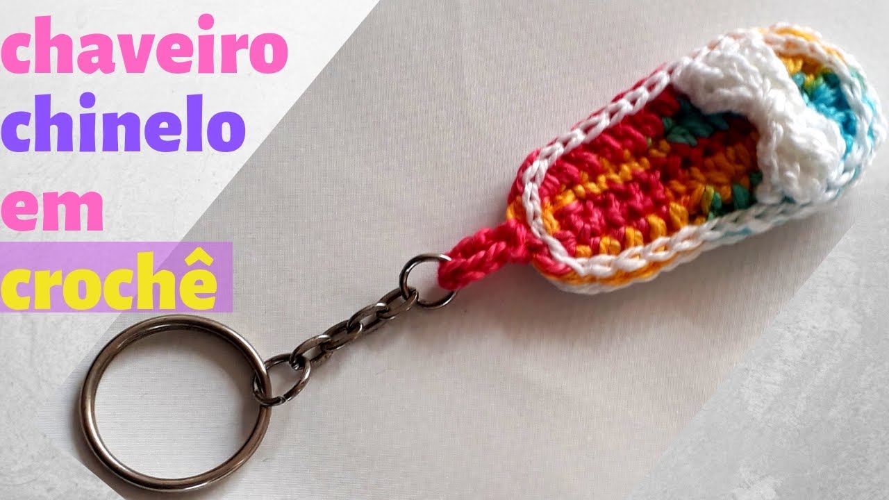 chaveiro chinelo em crochê # acessório