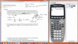 Using the Central Limit Theorem to Find Probabilities with the TI-84