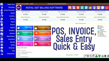 Royal Billing Software Sales Entry POS Invoice quick and easy