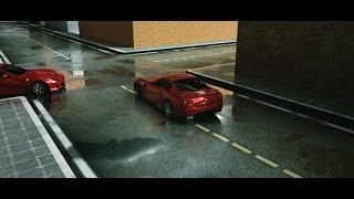 vray wet asphalt photoreal