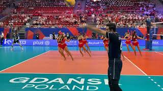 Cheerleaders Flex Sopot - Liga Narodów 2022, choreografia z Laseczkami