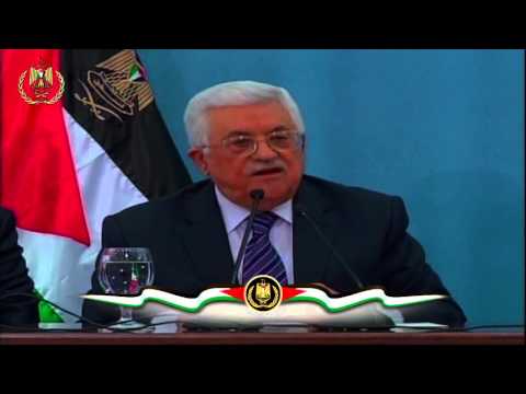 فيديو كلمة الرئيس محمود عباس مع وسائل الاعلام الفلسطينية HD