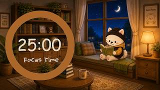 Study with Mr.Samo | 2 Hours Pomodoro (25 mins focus x 4 & 5 mins break) | Soft Lo-fi Music screenshot 2