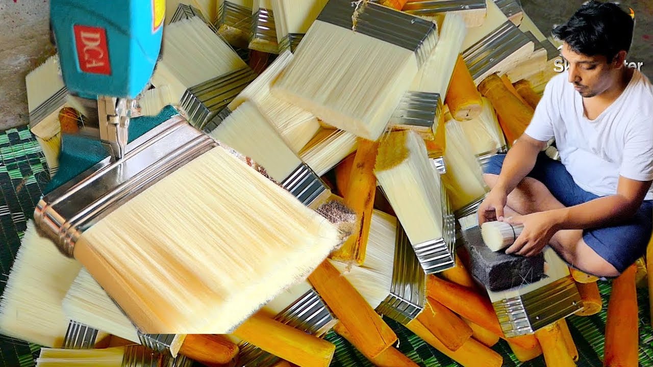 Top Stunning Manufacturing Process of Whitewash Paint Brush - YouTube