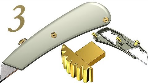 3-Project 23| Utility Knife 1 |SolidWorks Tutorial : slide knob - part 2b