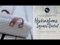 How to Crochet a Square Basket  | Herringbone Square Crochet Basket Pattern by Yarn + Chai