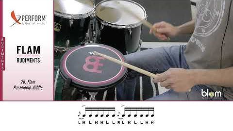 Drum Rudiments - Flam Rudiments - Flam paradiddle-diddle and variation