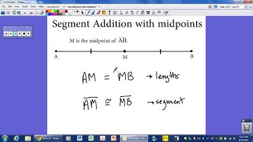 segment addition postulate with midpoint