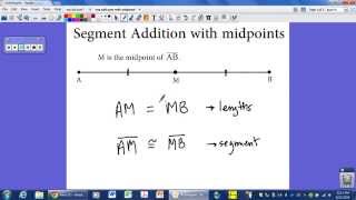 segment addition postulate with midpoint
