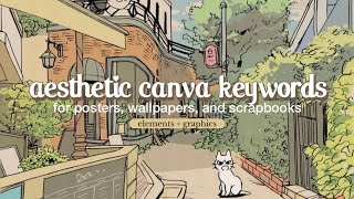 aesthetic canva keywords for posters, wallpapers, and scrapbooks (elements + graphics)