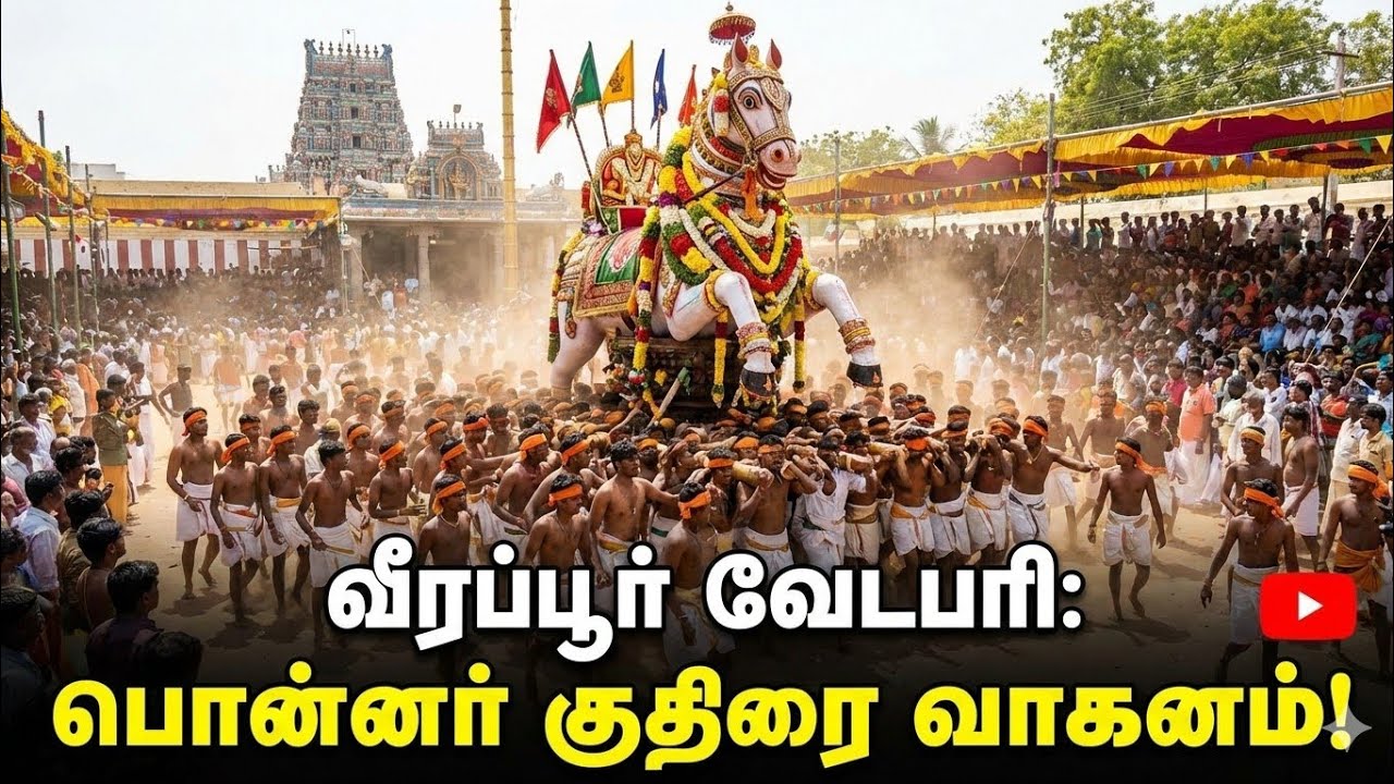 வீரப்பூர் வேடபரி திருவிழா 🔥 கண்கொள்ளாக் காட்சி | Veerapur Vedapari Festival 2026