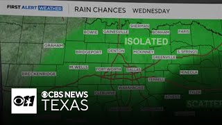 Chance for rain Wednesday in DFW before a drier weekend