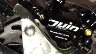 Home made disk brake bracket