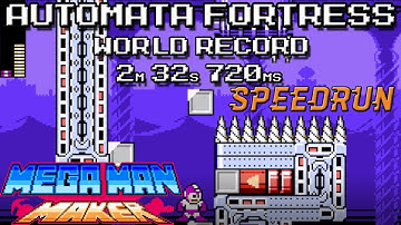 [World Record] Automata Fortress Speedrun | Mega Man Maker | Enki Games