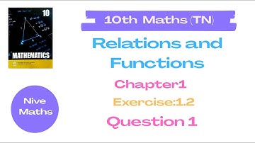 10th Maths|Tamil Nadu Syllabus|Chapter1|Relations and Functions|Exercise 1.2|Question 1|Samacheer