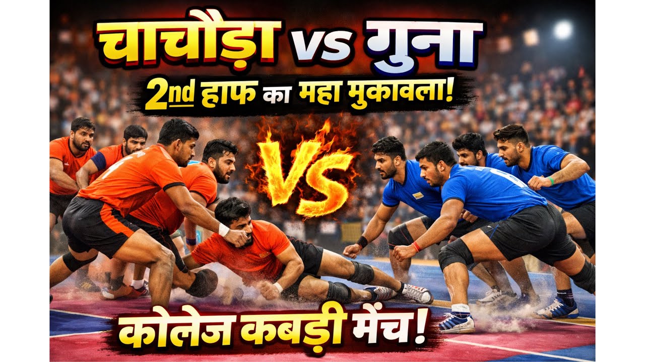 चाचौड़ा vs गुना | 2nd हाफ का जबरदस्त मुकाबला | कॉलेज कबड्डी मैच
