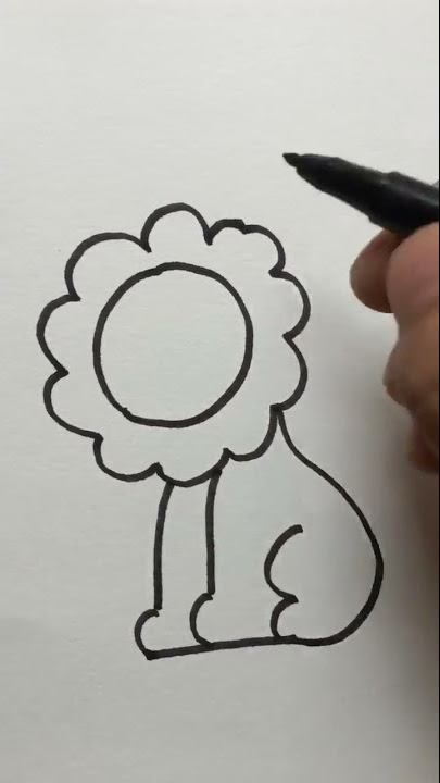 Easy lion drawing with me|| art#shorts#MaShuartandcraft