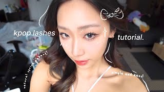 kpop idol lashes tutorial 🌷 : simple springtime makeup routine