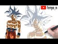 How To Draw "Ultra Instinct GOKU"【DRAGONBALL】