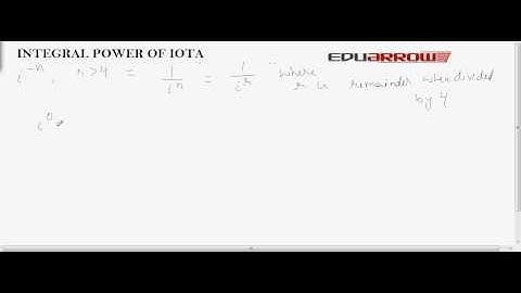 Complex numbers | Integral power of IOTA | Imaginary quantities