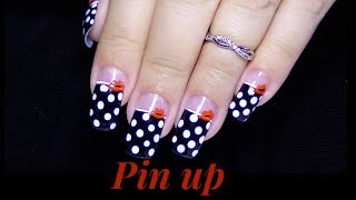 UNHAS decoradas no estilo PIN UP! Por Danielle Silva! Por Danielle Silva