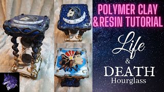 SO COOL!!! How to make a Life & Death hourglass out of POLYMER CLAY and RESIN