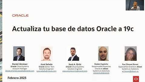Webinar Actualiza tu base de datos Oracle a 19c