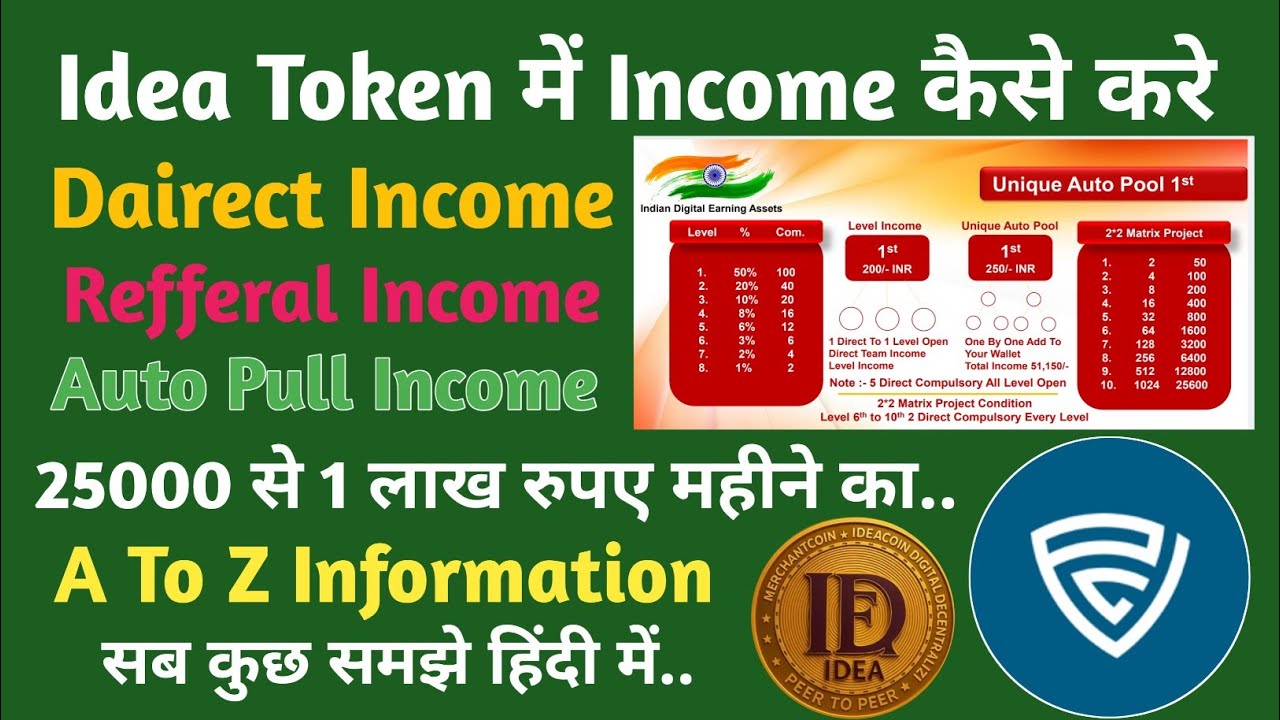 ✅👍🏻IDEA Token मे Income कैसे करे ll Dairect Refferal & PVC Auto Pull Income l सब कुछ अच्छे से समझे 