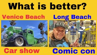 Long Beach Comic con 2023 / Venice Beach classic Car show,Lowriders Vans Oldtimers