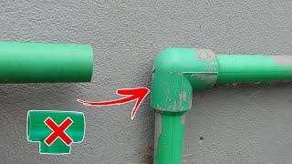 How to handle damaged water pipes in walls and tricks to recycle plastic cans into utensils #pvc