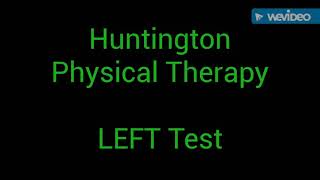 Lower Extremity Functional Test (LEFT)