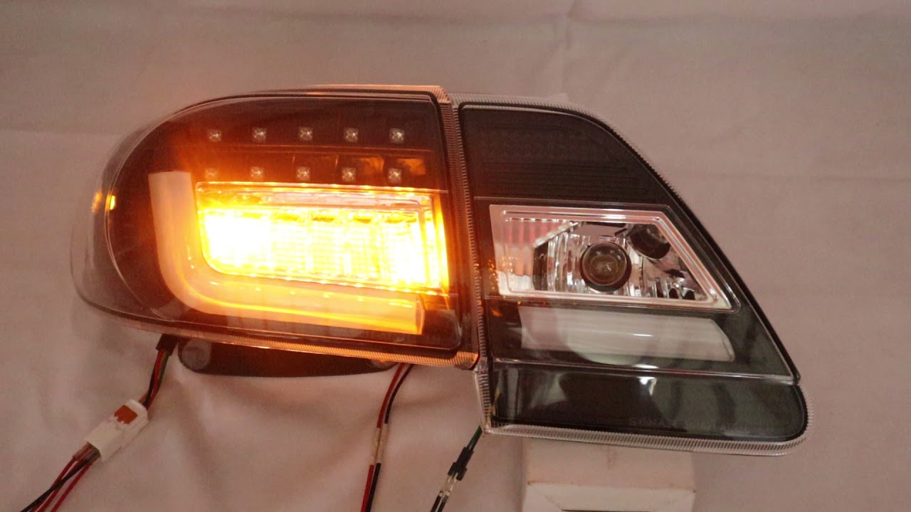 For 2011 2013 Toyota Corolla Altis Black LED Brake Signal Tail Light