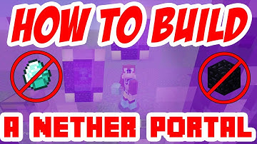 How to make a Nether Portal without Diamonds or Obsidian! Minecraft: ( Xbox PS3  PS4  Wii-U )