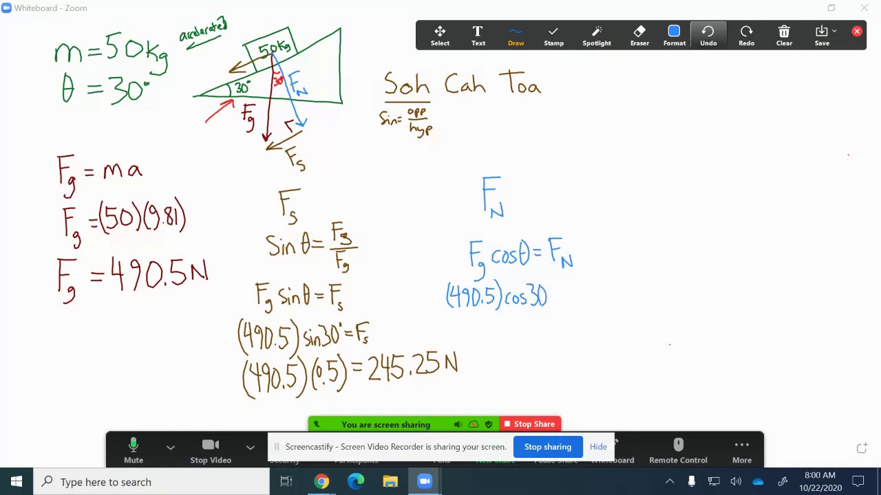 Ramp Problem Walkthrough (no friction) - YouTube