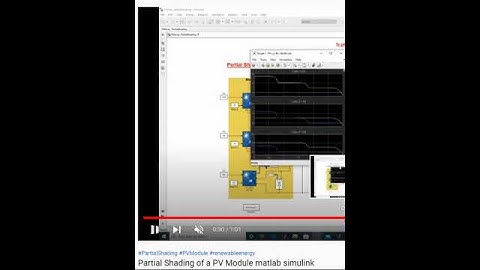 Partial Shading of a PV Module matlab simulink