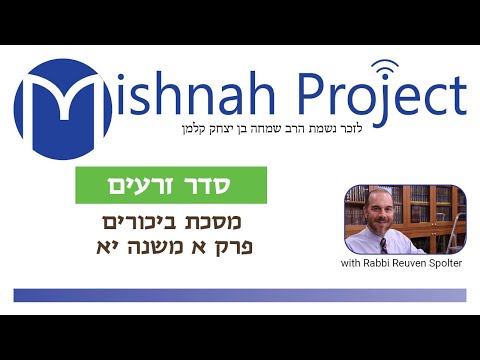 Bikkurim Chapter 1 - Youtube