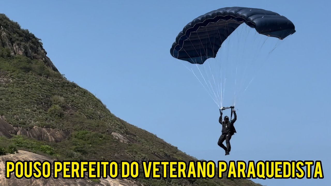 Antigão Salta Livre e faz pouso em ZL da Brigada Paraquedista na praia de Recreio - RJ 🦅