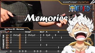 One Piece - Memories - Acoustic Fingerstyle Guitar Cover TABS Tutorial