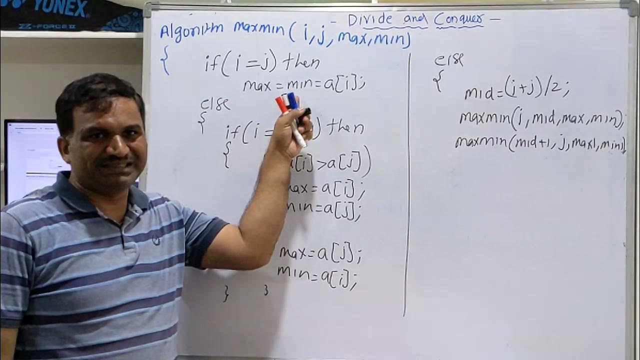 MaxMin Algorithm using Divide Conquer Approach DAA - Design and ...