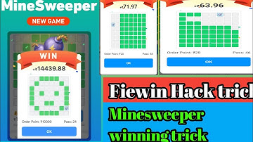 😱 Fiewin Minesweeper Game Wining Trick || Fiewin Unlimited Trick || Fiewin Minesweeper Game Trick